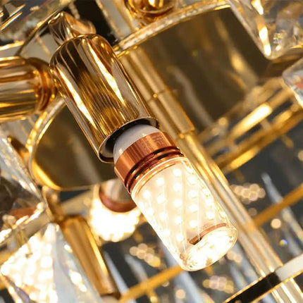 Modern Custom Luxury Chandelier Villa Home Hotel Gold Long Stair LED Crystal Pendant Light