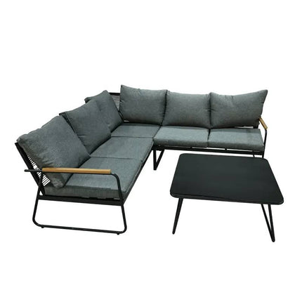 Garden Sofa Set L Shape KD Design Corner Sofa 5 Seater Outdoor Sofa Furniture For Garden Patio Courtyard