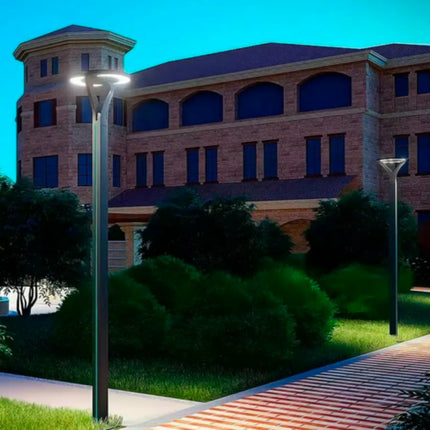 LED Landscape Lighting Blue Ring Top Lamps Decor Aisle Lawn Garden Light Community Villa Road Forked Tail Pillar Lamp
