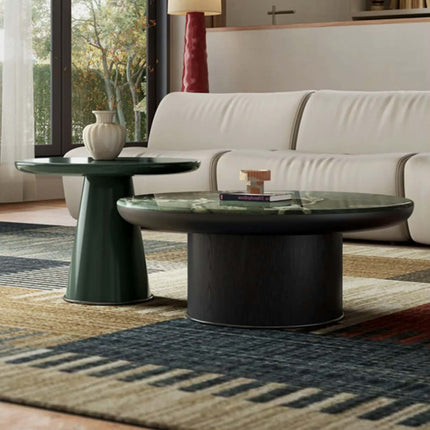 Italian Light Luxurious Marble Coffee Table Modern Designer Round Coffee Table Set Popular High End Living Room Coffee Table