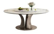 Modern Stainless Steel Sintered Stone Dining Table For Apartment Restaurant Use White Customizable Eco-Friendly Waterproof