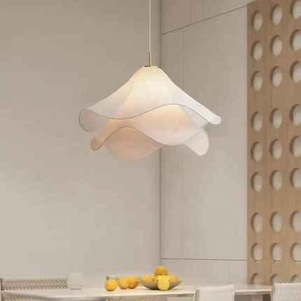 Modern Home Decor Luxury Fabric Pendant Lights French Style Dining Table Romantic Chandelier