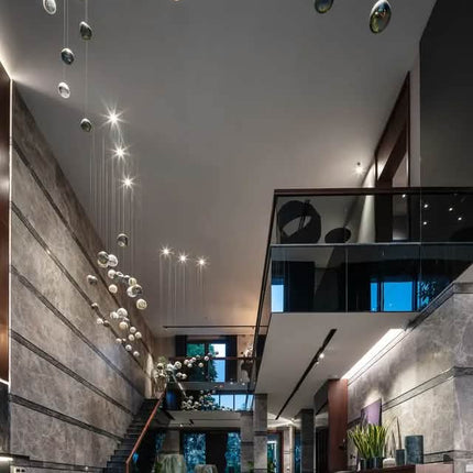 Luxury Glass Chandelier For Hotel Lobby Super Market Wedding Hotel Design Large Pendant Light