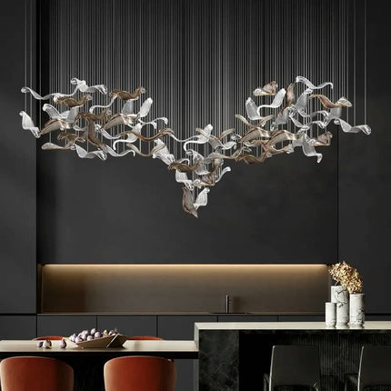 Chandelier Hanging Dining Lustre Living Room Hanging Lamp Ceiling Lights for Kitchen Island Glass Dining Room Pendant Light