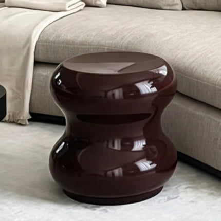 Gourd-Shaped Fiberglass Side Table Sculpture Hourglass Modern Glossy Accent Table For Living Room Bedroom Hotel