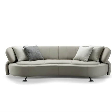 Modern Minimalist Leather Sofa Living Room Set with Rotatable Feature