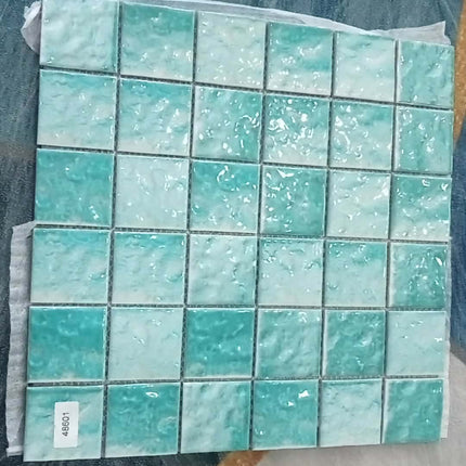 Reflective Glass Pool Tile Durable Swimming Pool Mosaic Modern Decorative Tile Sheet