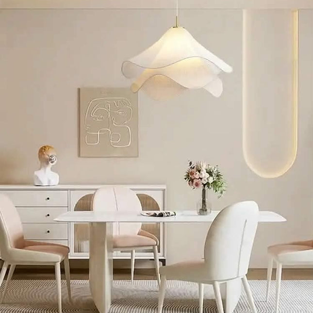 Modern Home Decor Luxury Fabric Pendant Lights French Style Dining Table Romantic Chandelier