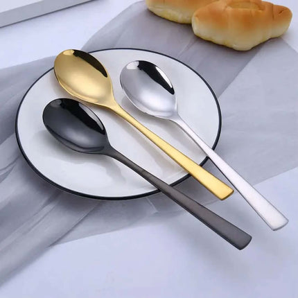 Restaurant Long Handle Stainless Steel Buffet Catering Serving Spoon Set for Soup Salad
