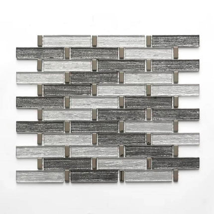 Modern Strip Mosaic Tile Parquet Design For Kitchen and Bedroom Backsplash Competitive