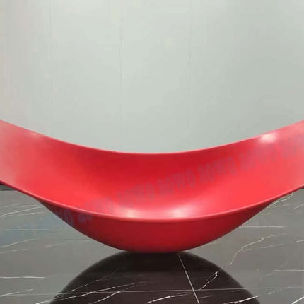 Matt White Eco-Friendly Composite Material Artificial Solid Surface Spa Tub Freestanding Soaking Hammock Bathtub With Drainer