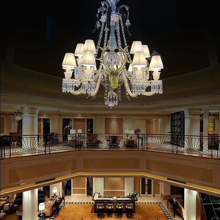 Light Luxury Modern Crystal Chandelier Customized Villa Engineering Hotel Lobby
