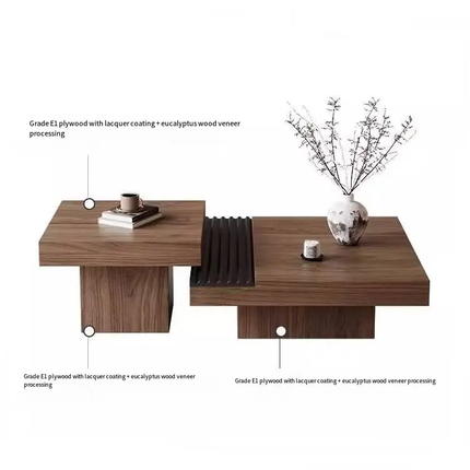 Made of concrete Designer Coffee Table Black Coffee Table Square Design Coffee Table For Living Room Furniture