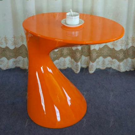 Modern Fiberglass Top C Shape Corner Coffee Table With Transitional Design For Living Room Home Furniture