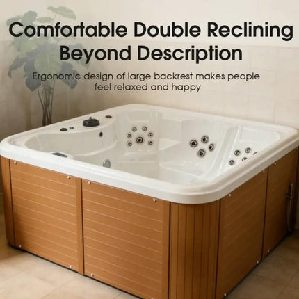 Swim SPA Hot Tub Hot Selling High Quality Traditional Acrylic Whirlpool Square Tub CE Approved Outdoor ODM Spa Massage Bathtub 10 Jets for 2-4