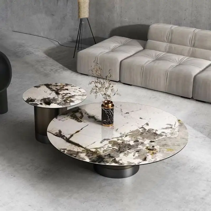 Made of concrete Luxury Classic Gold Coffee Table With Chairs Modern Design SS Sinered Stone Material Living Room Furniture
