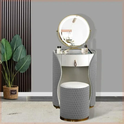 New Light Luxury Style Small-Sized Dressing Table, Bedside Table, Rock Plate Integrated Princess Makeup Table