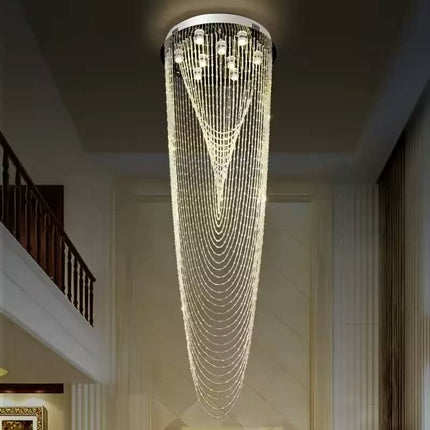 Custom Luxury Indoor Hotel Lobby Chandeliers Stair Hall Banquet Ceiling Pendant Lights Elegant Indoor Decoration Fixtures