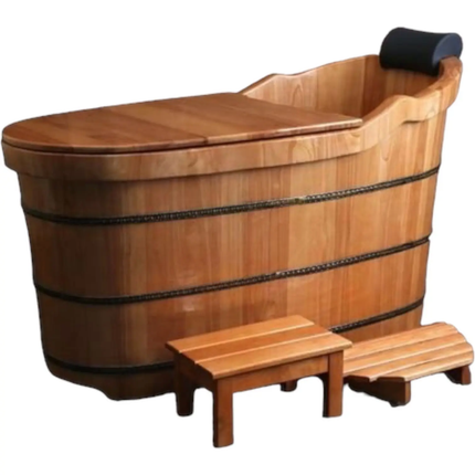 2-4 Person Cold Plunge Tub-OEM/ODM Custom 304 Stainless Steel, Wood Finish, Easy Setup Bulk