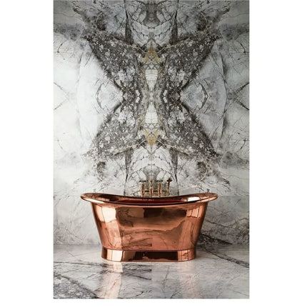Large Capacity Copper Bathtub for Comfortable Soaking Supporting Relaxation and Premium Bathroom Experience