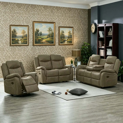 Modern Air Leather Recliner Sofa Set 1 2 3 Seater Manual Reclining Couch With Cupholder for Living Room Home Furniture