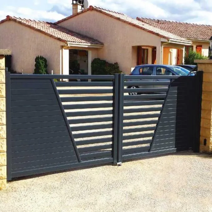 Electric Driveway Cast Cantilaver Sliding Barrier Door Aluminum Gate