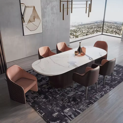 Modern Luxury Italian Dining Room Set – Table with 4 Chairs, also available as 6 or 8 Seater Premium Home Furniture