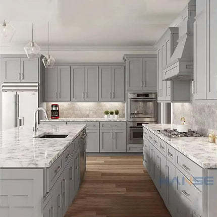 Modern European Kitchen Cabinet Multi-Layer Plywood Eco-Friendly Water Resistant Glass Door Storage Custom Design Manufacturer