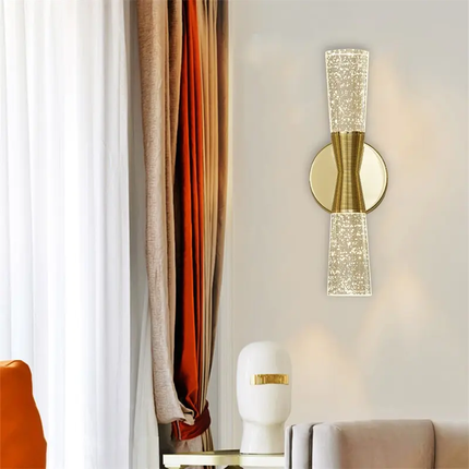 Crystal Wall Lamp Sconce LED Fixture Modern Indoor Wall Lights for Bedroom Office Hotel