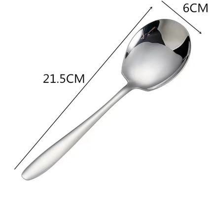 High Quality Stainless Steel Spoon Flatware Hotel Buffet Common Spoon Household Thickened Meal Silverware Spoon Cutlery