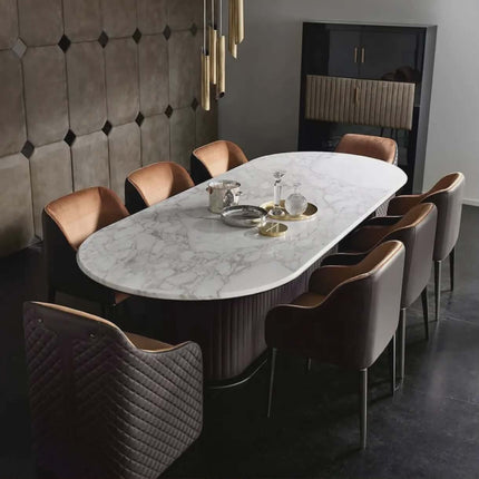 Modern Luxury Italian Dining Room Set – Table with 4 Chairs, also available as 6 or 8 Seater Premium Home Furniture