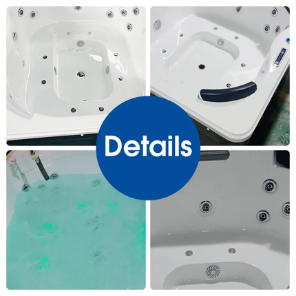 Swim SPA Hot Tub 4 Person's Garden Design Air Bubble Jets Acrylic Massage Bathtub Outdoor Spa Pool Hot Tub