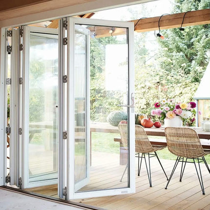 Hurricane Proof Exterior Bi Folding Door Aluminum Patio Bifold Doors Puertas Plegables According Folding Glass Door