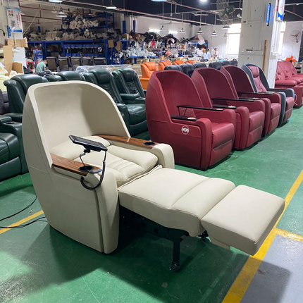 High-End Motorized VIP Home Cinema Recliner with Integrated Smart Console