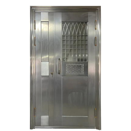 Refined Double Tempered Frosted Glass Bathroom Door Offering Durability and Style