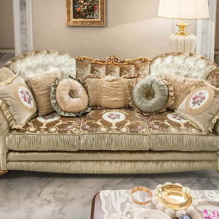 Luxury Midcentury Modern Solid Mahogany Wood Sofa Set Hand Carved Side Table Living Room Furniture Villa Entry Hotel's Apartment