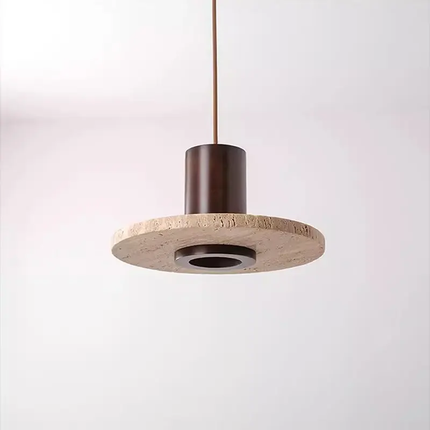 Modern Simple Home Interior Decoration Ceiling Pendant Wabi Sabi Bedroom LED Natural Yellow Stone Middle Size Pendant Lamp