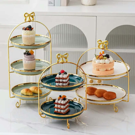 Marble Design Dinnerware Set Dishes Gold Serving Wedding Charger Plate Cake Stand Ceramic Plates Fish Plates