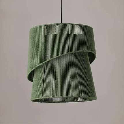 Natural Handwoven Jute Bohemian Hanging Lights Woven Texture with Iron Frame Eco Friendly for Living Room Cafe Decor Lights