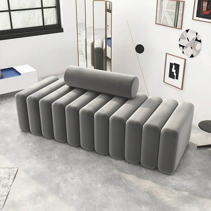 Italian Indoor Living Room Velvet Sofa Set High-End Villa Cloud Sofa Home Luxury Modern Couch Covers Three-Seat Sofa