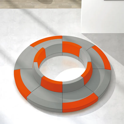 Colorful Curved Modular Sofa Set | Commercial Lounge Furniture For Office Areas