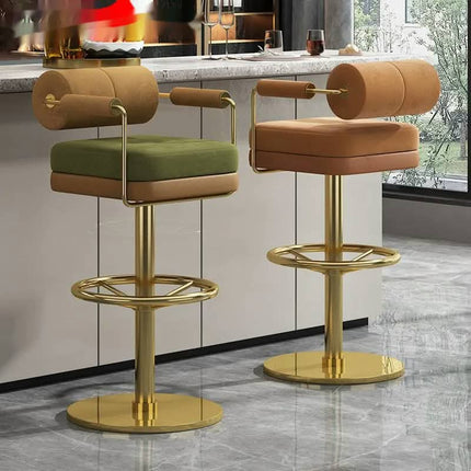 Metal High Legged Modern Rotating Bar Stool for Italian Coffee Shop and Restaurant Use