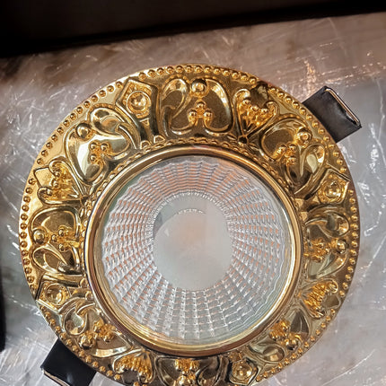 Luxury Ornate Gold Recessed LED Ceiling Light Fixture – Vintage Decora ...