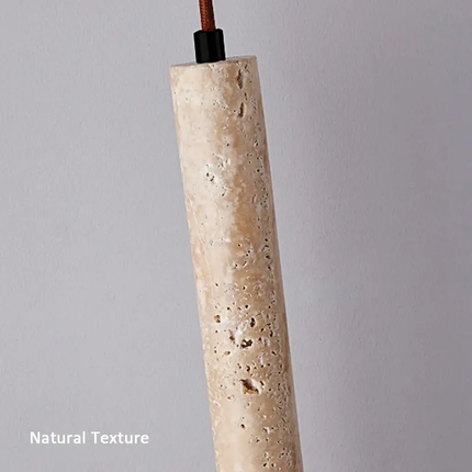 30CM Wabi Sabi LED Pendant Light Yellow Travertine for Dining Kitchen Restaurant Bar Table Bedroom Bedside Stone Hanging Lamp