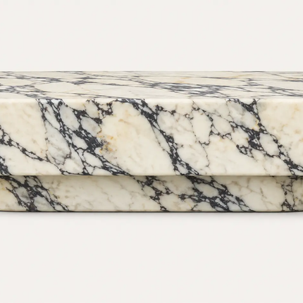 OEM modern calcattca viola marble carved rectangular coffee table contemporary American luxury living room furniture