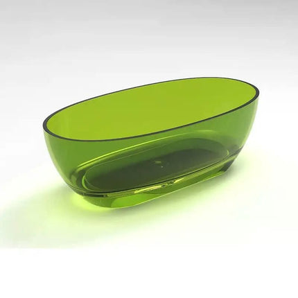 Modern Freestanding Resin Bathtub Colorful Transparent Bathroom Tub for Soaking Hotel Use