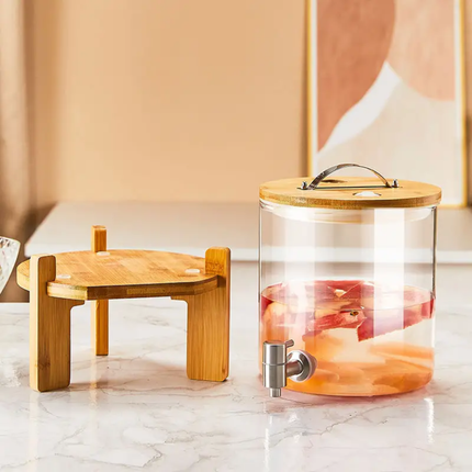 Traditional Style Heat Resistant Borosilicate Glass Juice Dispenser With Spigot For Beverages & Drinks 3L 5L 8L 11L