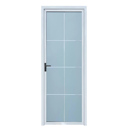 Majestic Golden Pattern Frosted Glass Bathroom Door for Upscale Bathing Areas
