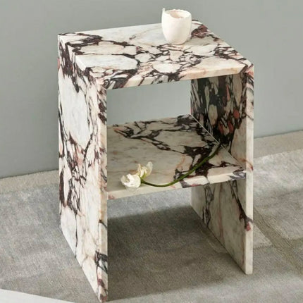 Customized Modern Luxury Design Natural Calacatta Viola Marble Rectangular Coffee Table Durable Home Furniture