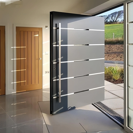 Luxury Villa Entrance Anti-Theft Front Door Aluminum Front Exterior Door Modern Pivot Armored Door Residential